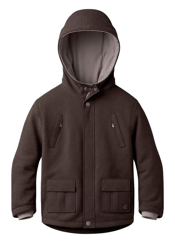 Jaqueta Parka Peletizada Cinza Chumbo