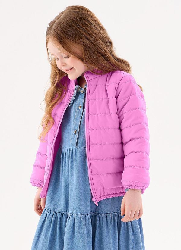 Jaqueta Puffer Unissex Infantil Roxo