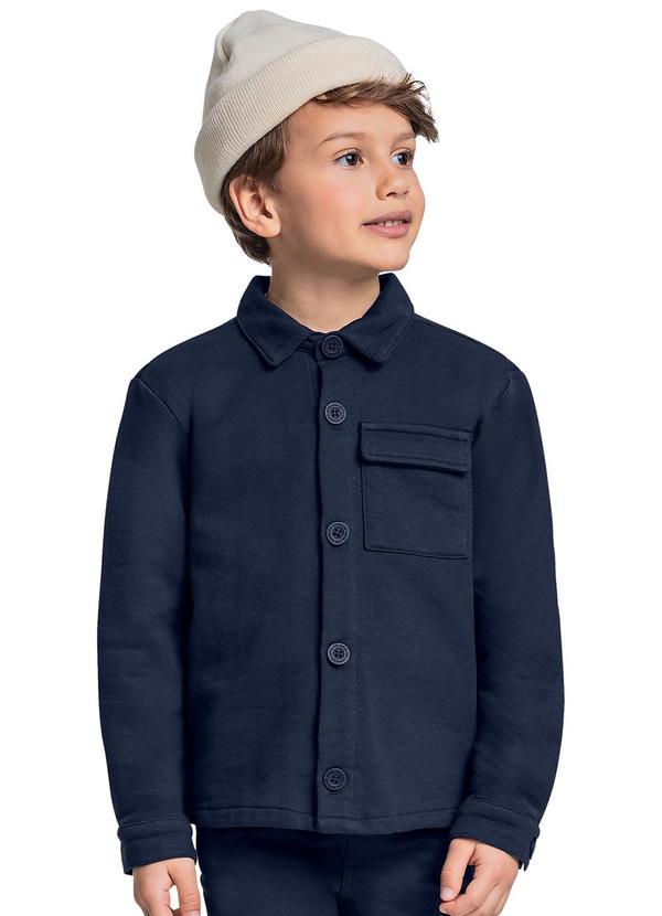 Shacket Moletom para Menino Azul