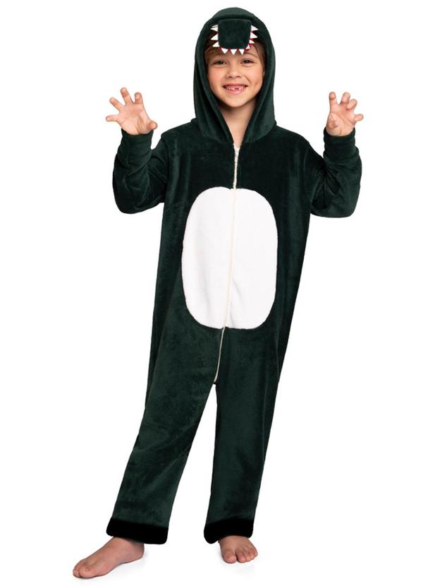 Kigurumi Dinosauro Pelo Comfort Dublado Verde