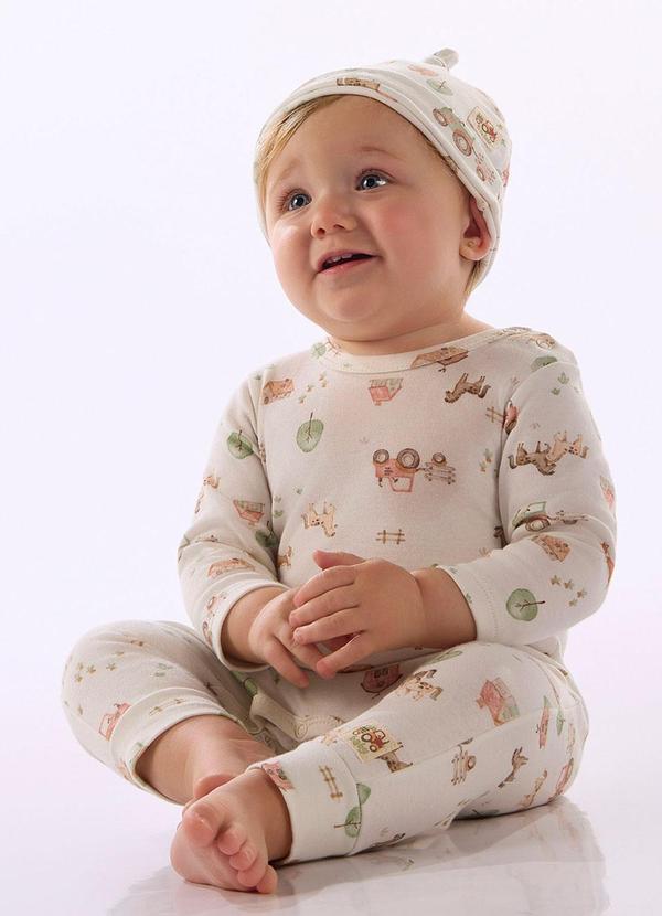 Macacão Bebê em Suedine Premium Estampado