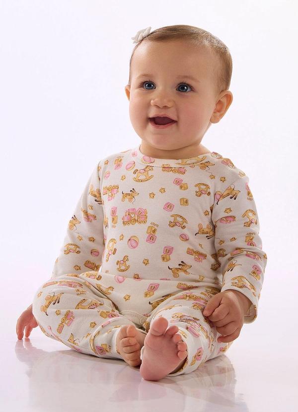 Macacão Bebê em Suedine Premium Estampado