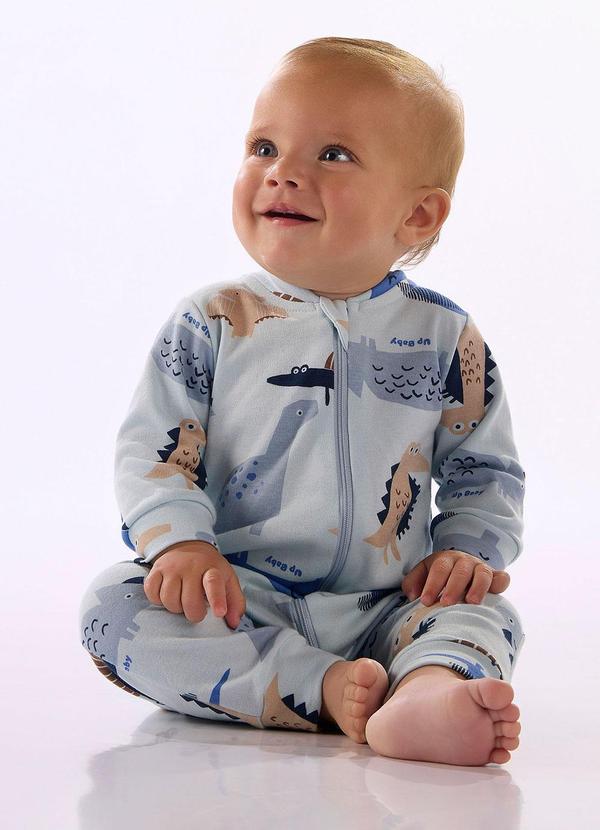 Macacão Bebê Zíper Frontal Estampado