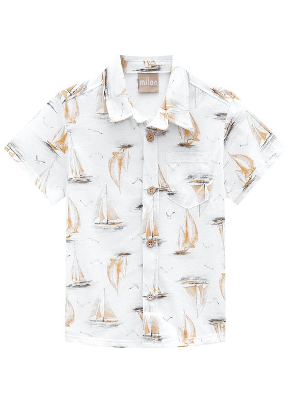 Camisa Adulto Menino em Algodão Branco