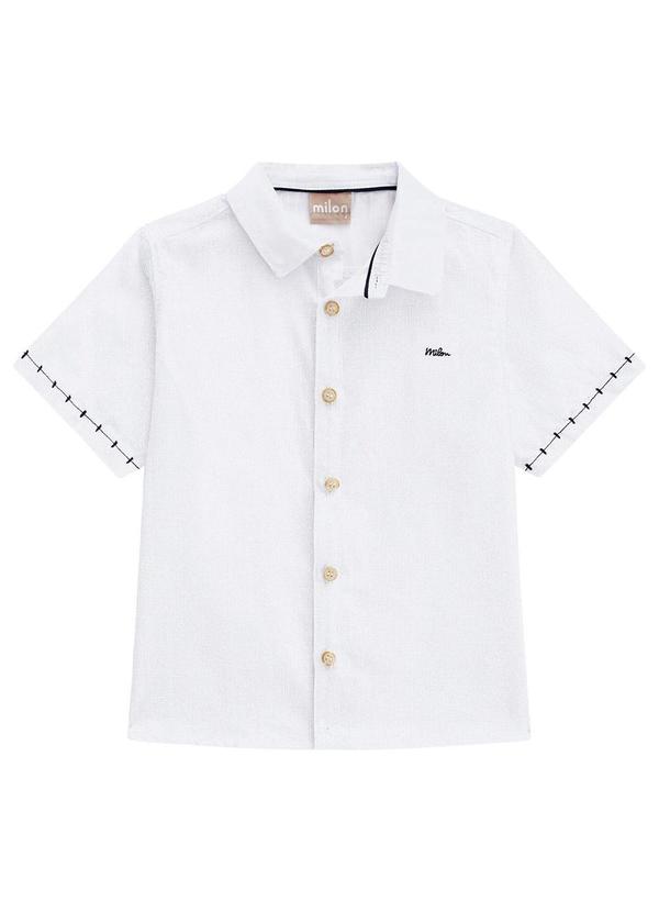 Camisa Infantil Menino em Algodão Branco