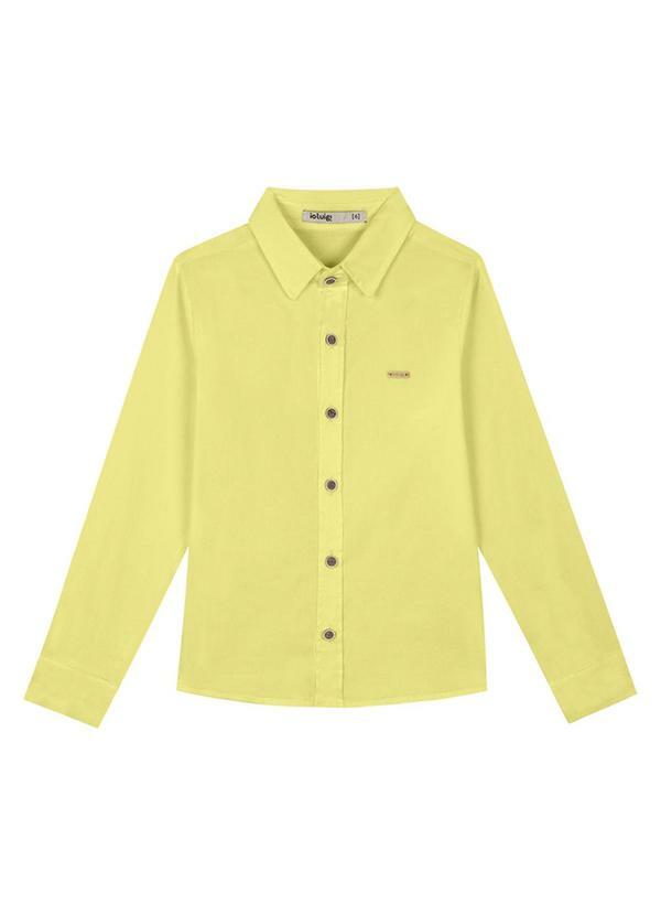 Vista 2 Camisa Menino em Tricoline Amarelo