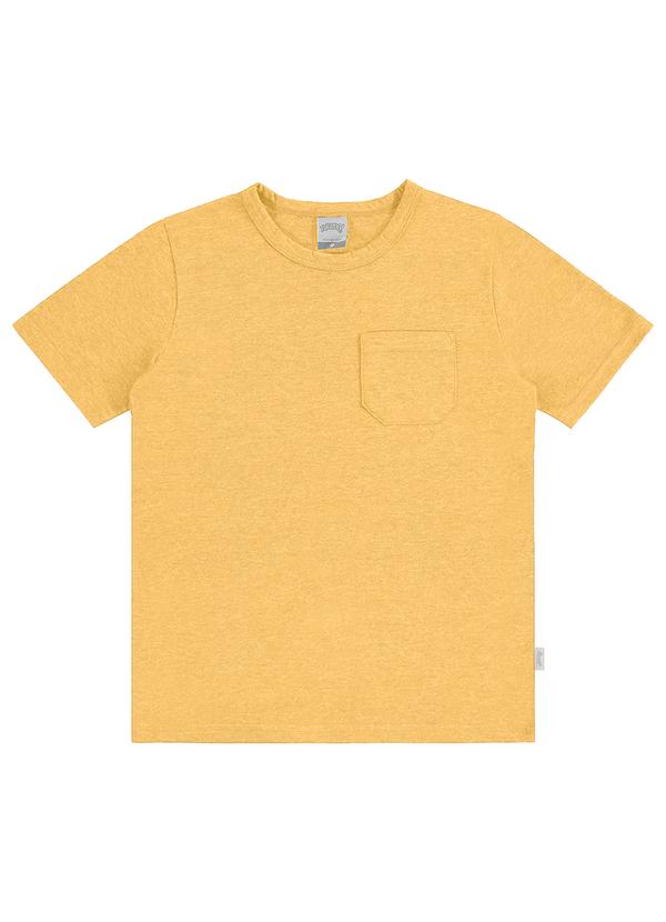 Vista 2 Camiseta Infantil Menino em Malha Amarelo Alakazoo Alakazoo