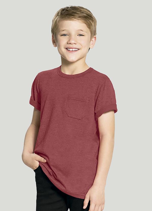 Vista 2 Camiseta Infantil Menino em Malha Vermelho Brandili Brandili