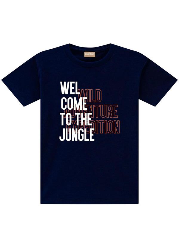 Vista 2 Camiseta Infantil Menino Estampa Azul Milon Milon
