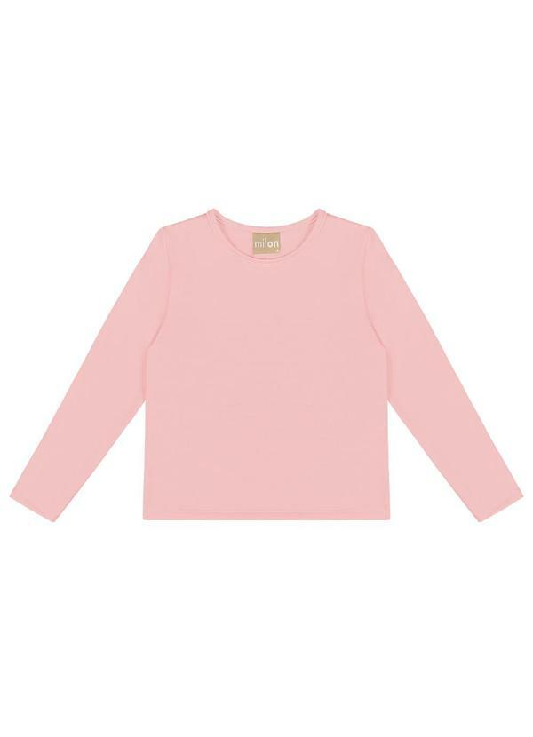 Vista 2 Camiseta Infantil Unissex Básica Rosa Milon Milon