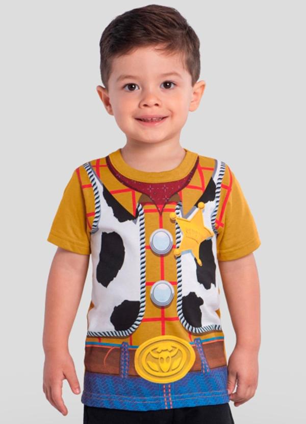Camiseta Infantil Unissex do Toy Story Amarelo