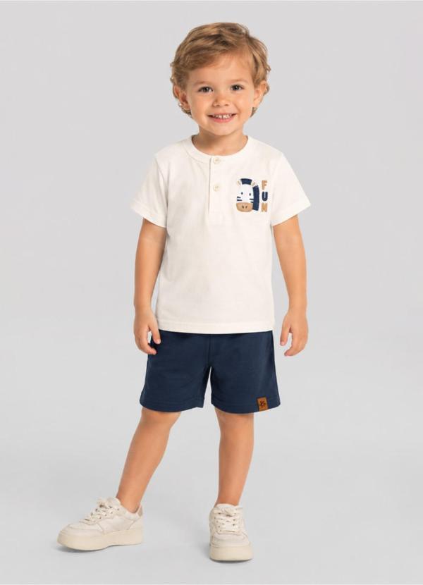 Conjunto Infantil Menino de Girafa Bege