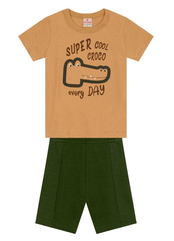 Conjunto Infantil Menino de Jacaré Marrom