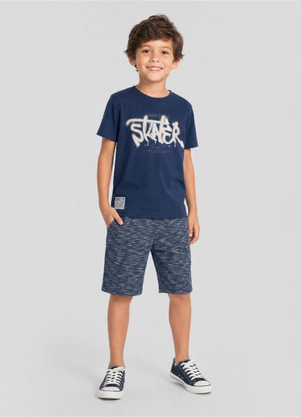Conjunto Infantil Menino de Skate Azul