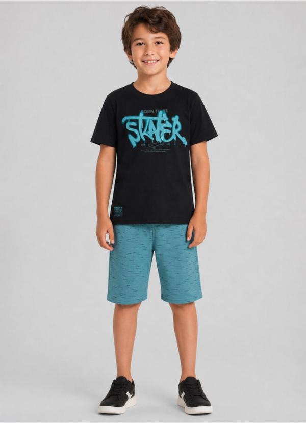 Conjunto Infantil Menino de Skate Preto