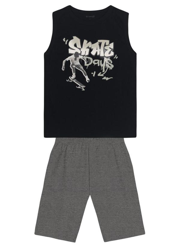 Conjunto Infantil Menino de Skate Preto