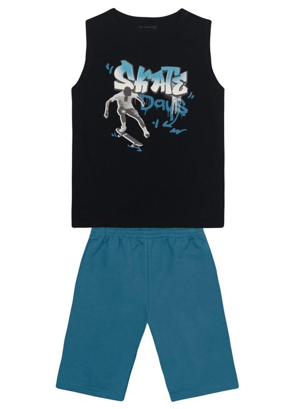 Conjunto Infantil Menino de Skate Preto