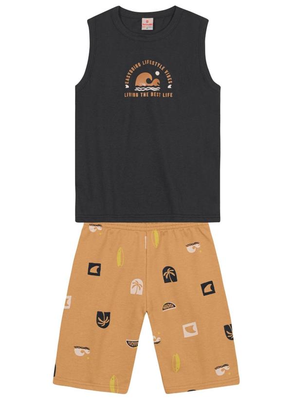 Vista 2 Conjunto Infantil Menino de Surf em Gel Cinza Brandili Brandili