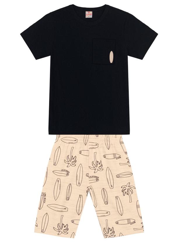 Vista 2 Conjunto Infantil Menino de Surf Preto Brandili Brandili