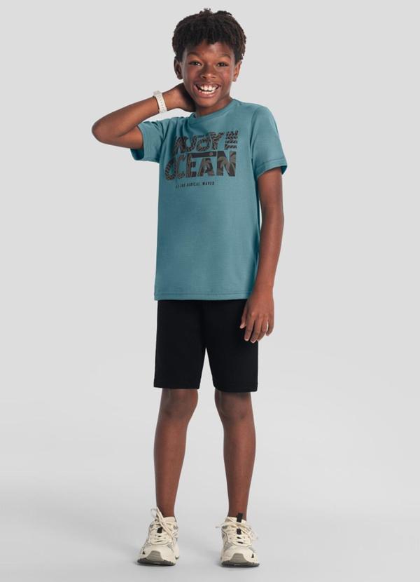Conjunto Infantil Menino em Puff Azul