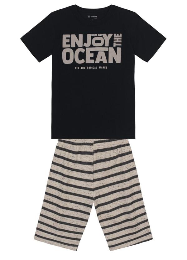 Conjunto Infantil Menino em Puff Preto