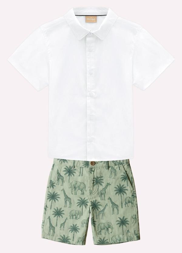 Conjunto Infantil Menino Estampa Branco