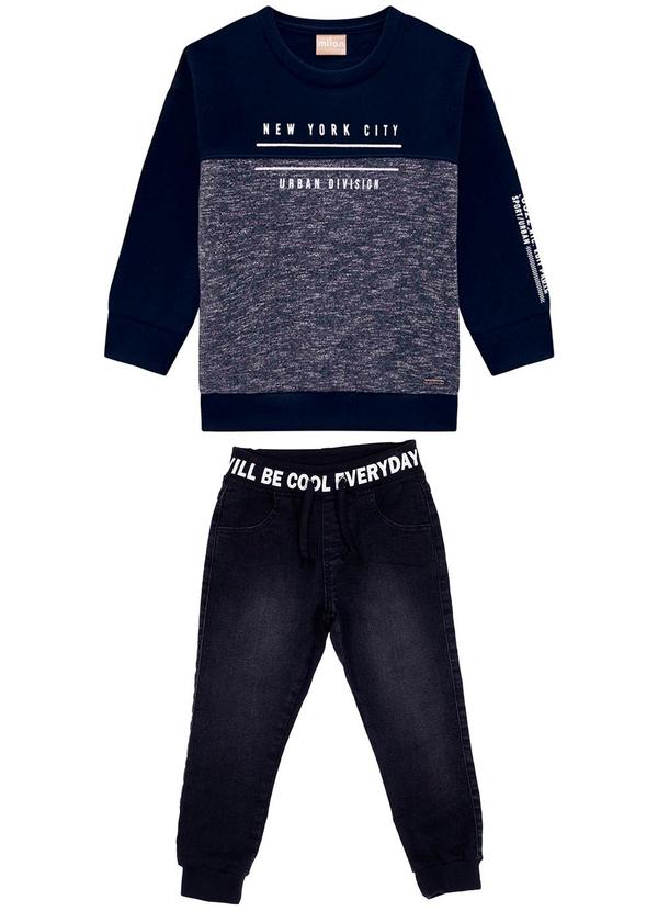 Conjunto Infantil Menino Lettering Azul
