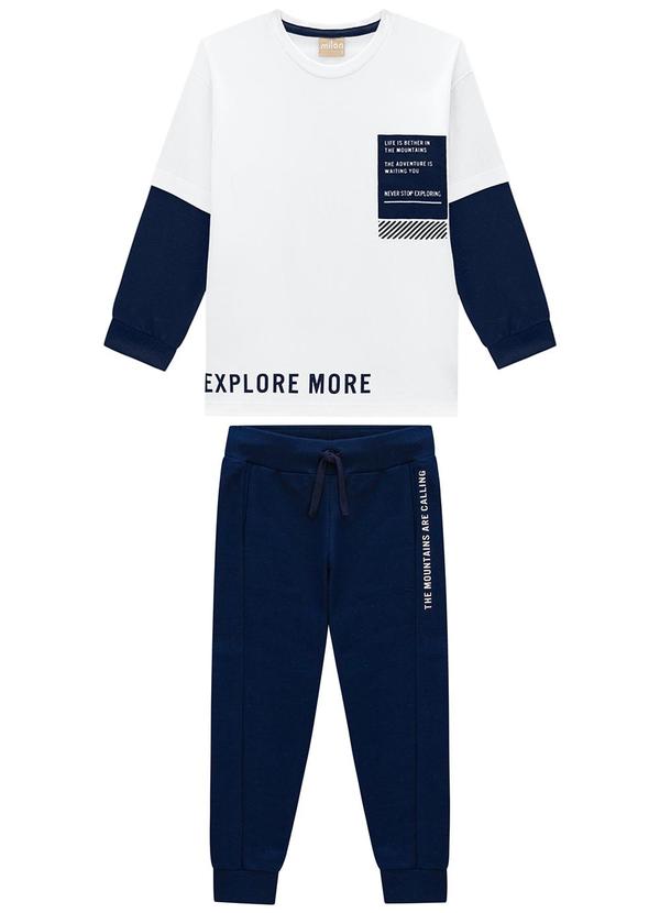 Conjunto Infantil Menino Lettering Branco