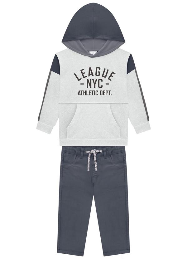 Conjunto Infantil Menino Lettering Cinza