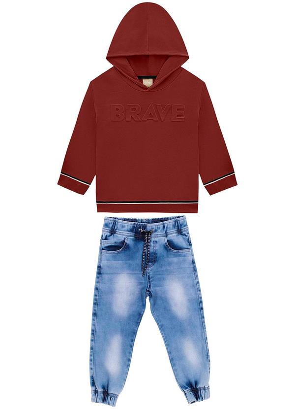 Conjunto Infantil Menino Lettering Marrom