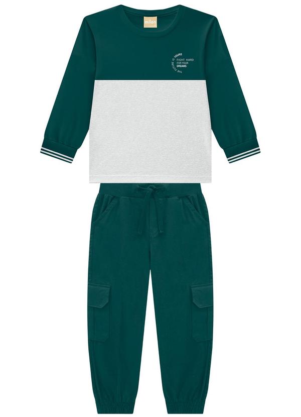 Conjunto Infantil Menino Lettering Verde