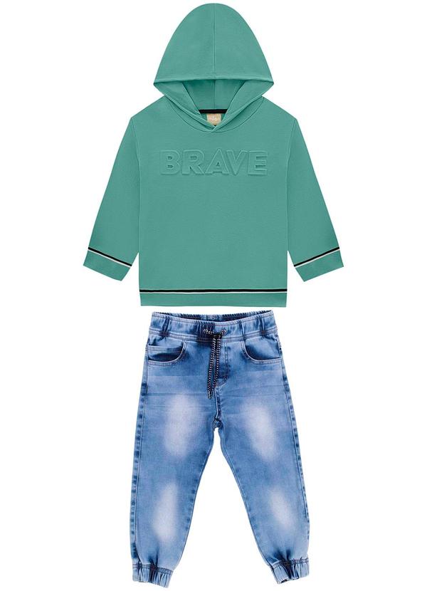 Conjunto Infantil Menino Lettering Verde