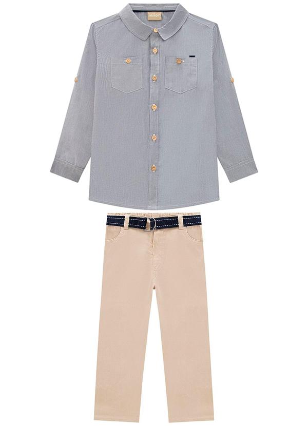 Conjunto Infantil Menino Listras Azul