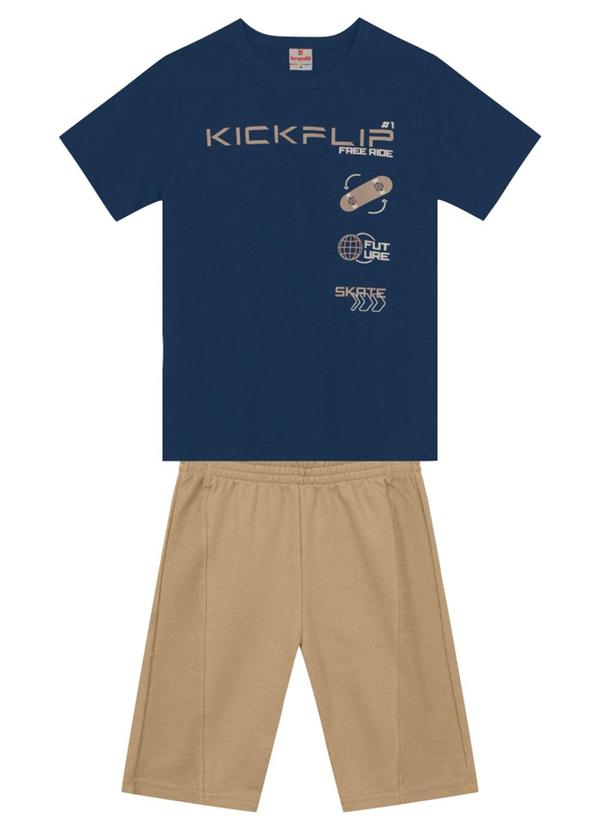 Vista 2 Conjunto Infantil Menino Skate Azul Brandili Brandili