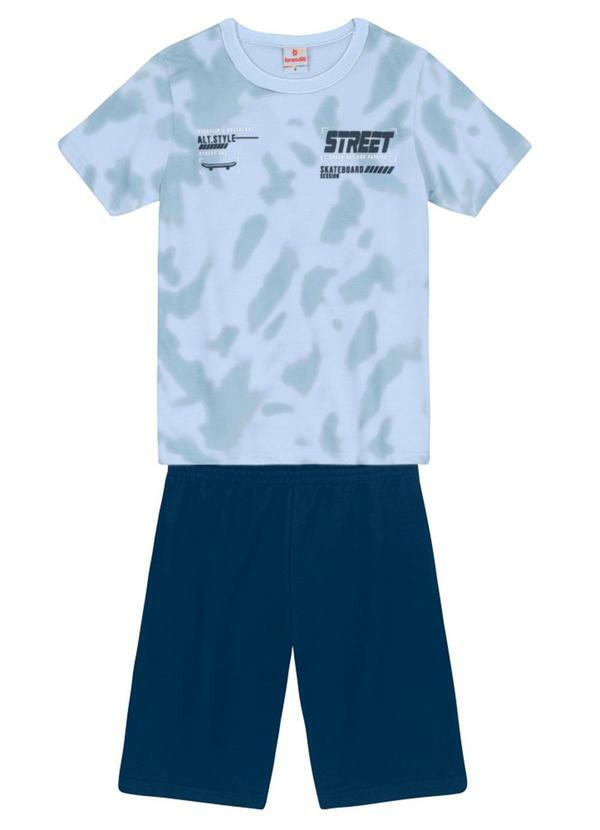 Conjunto Infantil Menino Skatista Azul