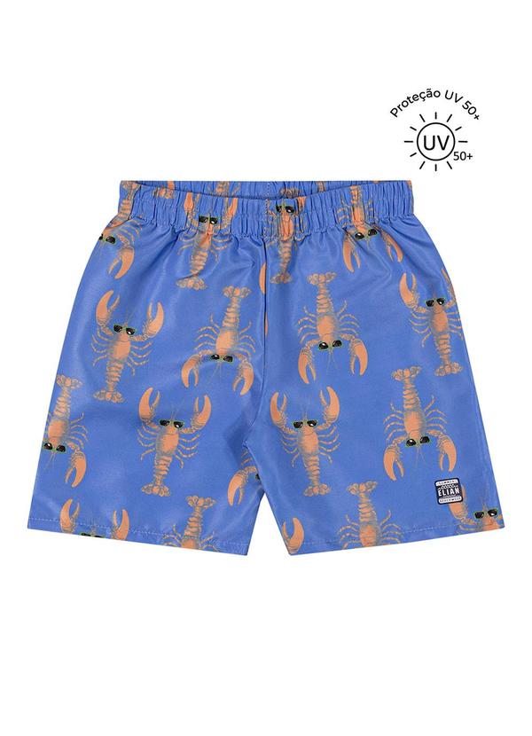 Vista 2 Bermuda Infantil Menino Tactel Proteção Uv Azul Elian Elian