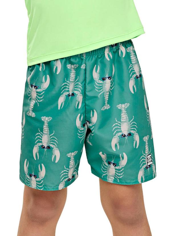Vista 2 Bermuda Infantil Menino Tactel Proteção Uv Verde Elian Elian