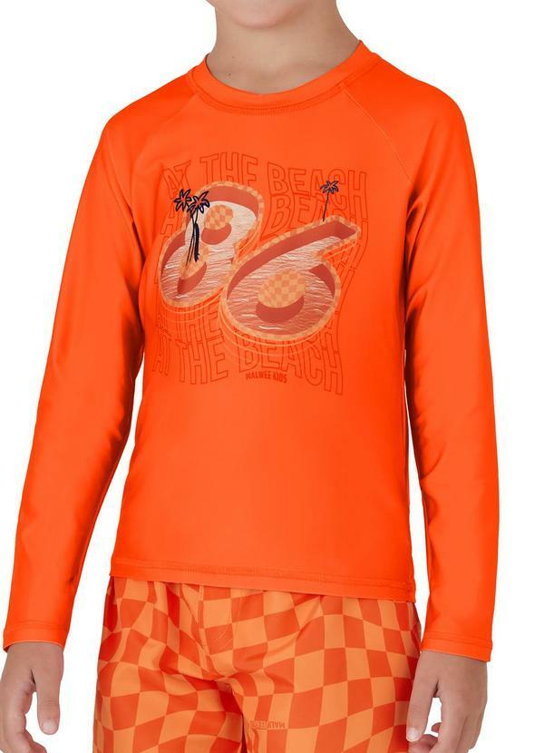 Vista 2 Camiseta 86 Malha Uv50 Laranja Malwee Kids Malwee Kids