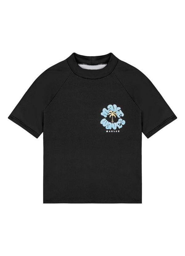 Camiseta em Malha Proteção Uv Preto