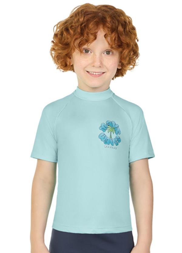 Camiseta em Malha Proteção Uv Verde