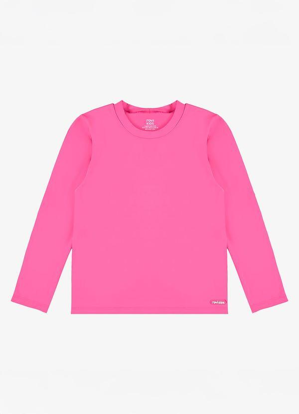 Camiseta Proteção Uv Longa Infantil Rosa