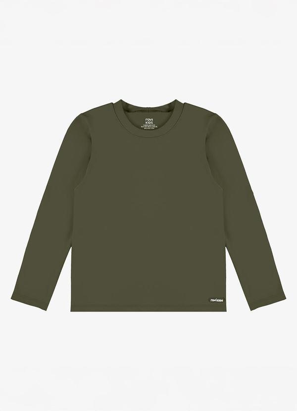 Camiseta Proteção Uv Longa Infantil Verde