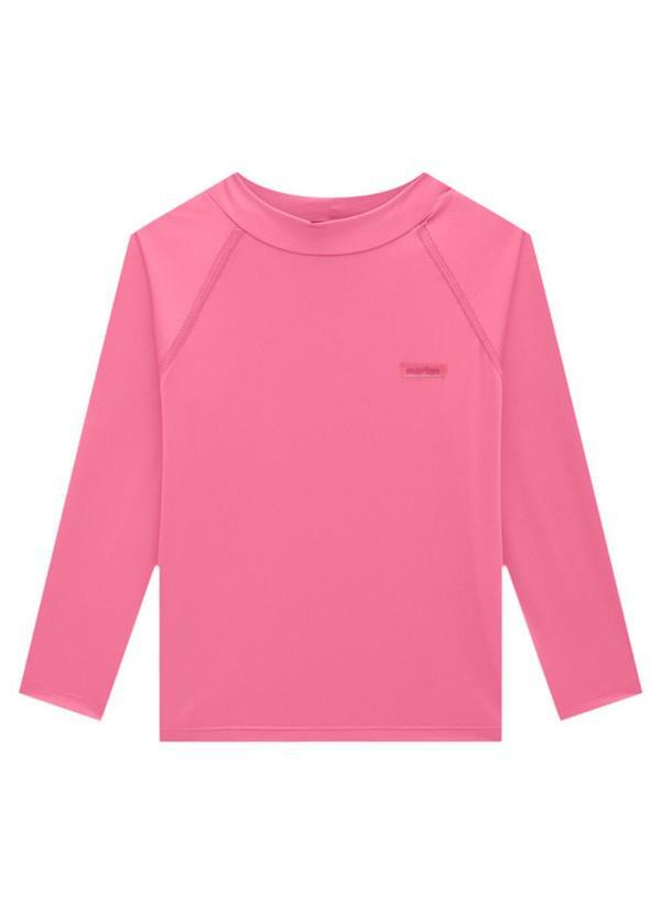 Camiseta Unissex em Malha Proteção Uv Rosa