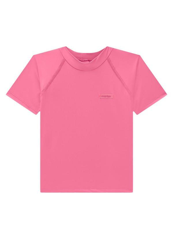 Vista 2 Camiseta Unissex Lisa Proteção Uv Rosa Marlan Marlan