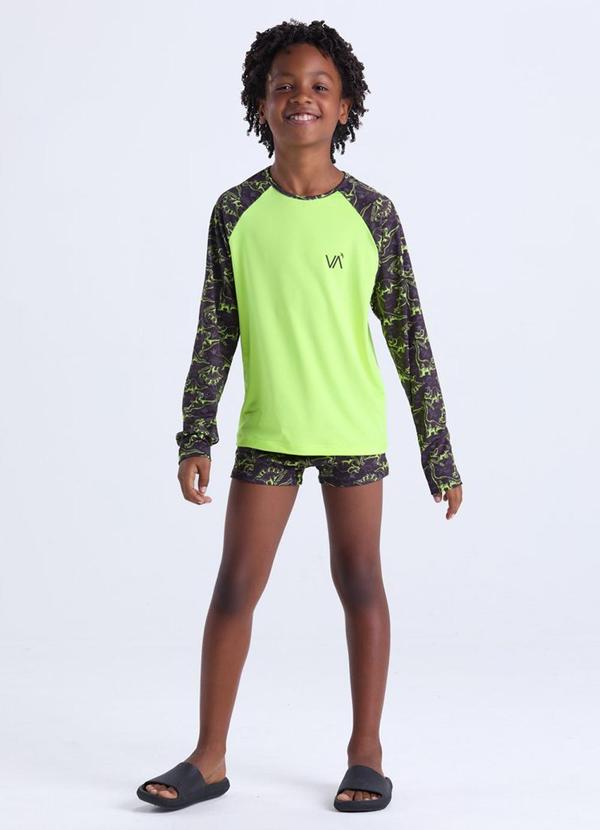 Vista 2 Conjunto Moda Praia Uv50+ Infantil Amarelo VIDA COSTEIRA VIDA COSTEIRA