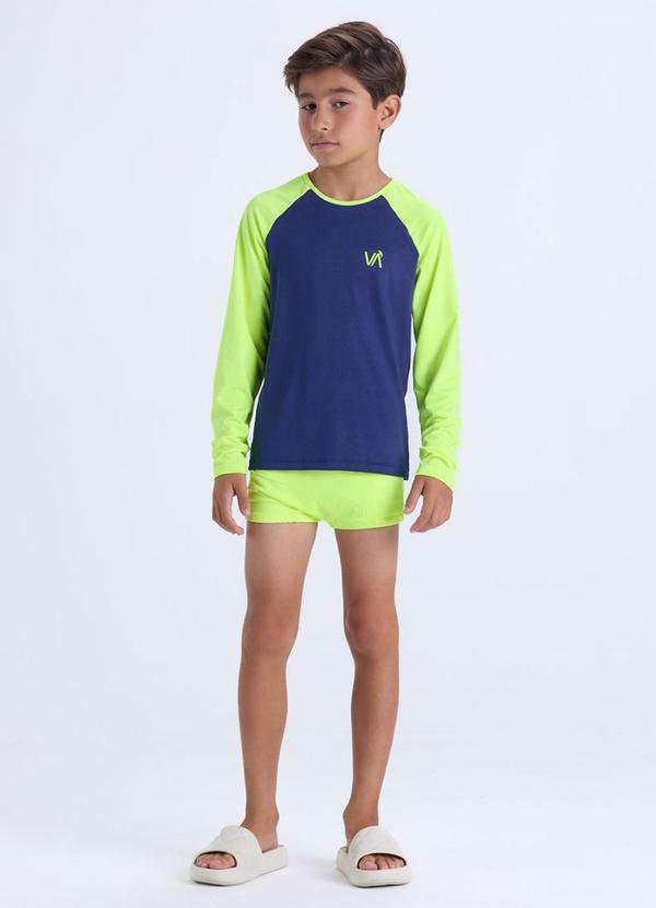 Vista 2 Conjunto Moda Praia Uv50+ Infantil Neon VIDA COSTEIRA VIDA COSTEIRA