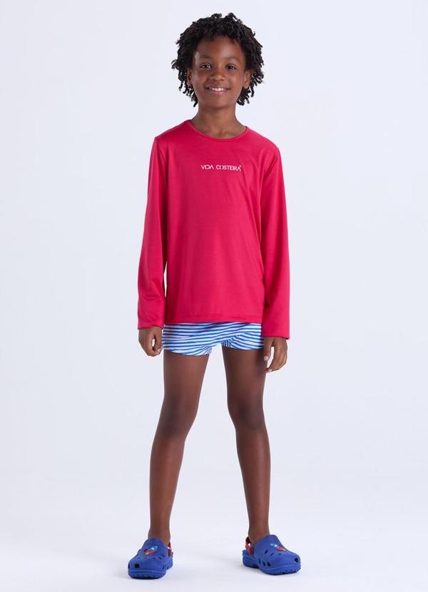 Vista 2 Conjunto Moda Praia Uv50+ Infantil Vermelho VIDA COSTEIRA VIDA COSTEIRA