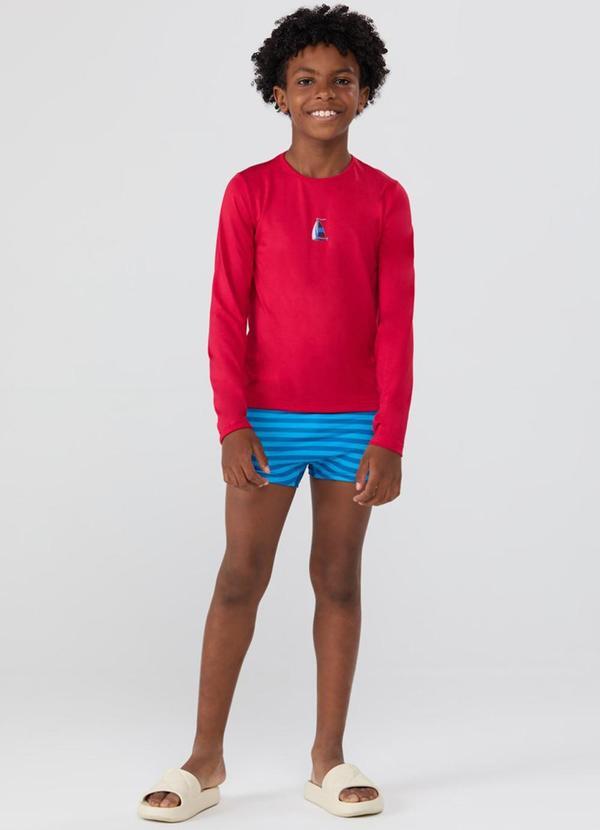 Conjunto Praia Uv50+ Barquinho Vermelho