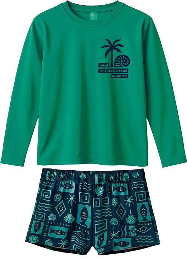 Conjunto The Ocean Is My Home Uv Verde