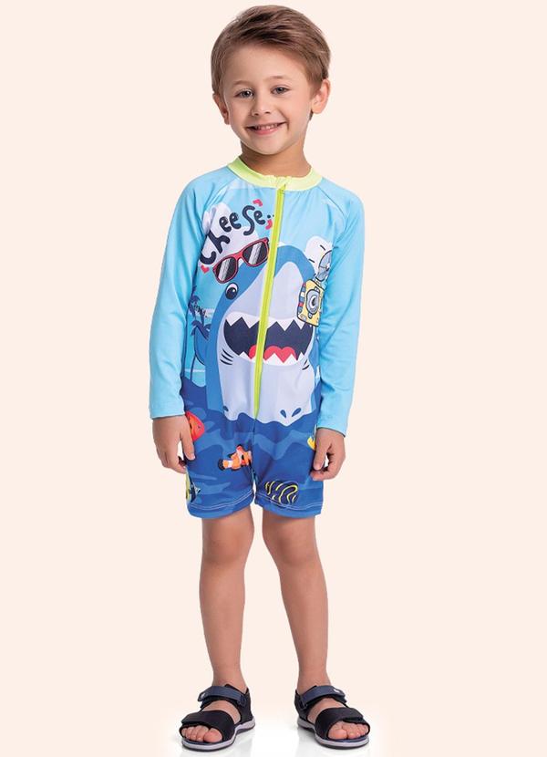 Macacão Moda Praia Azul